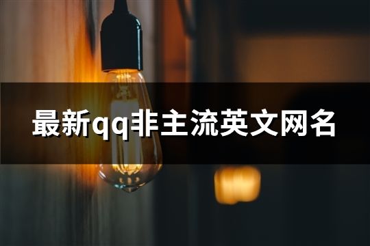 最新qq非主流英文网名(精选200个)