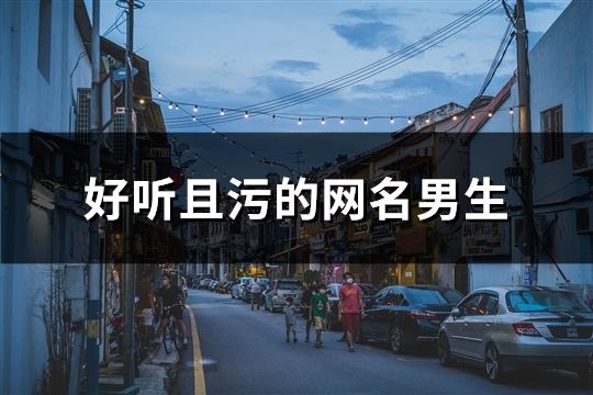 好听且污的网名男生(共32个)