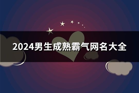 2024男生成熟霸气网名大全(精选2057个)