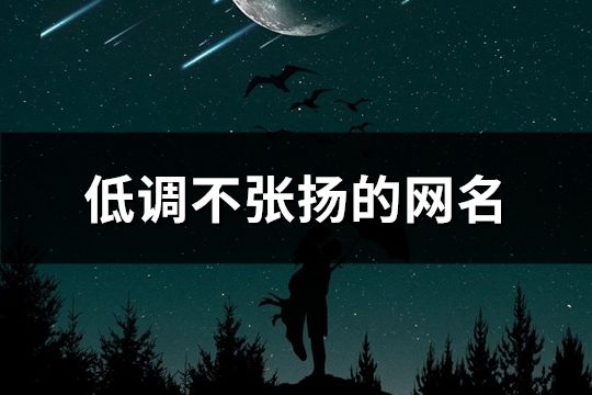 低调不张扬的网名(精选444个)