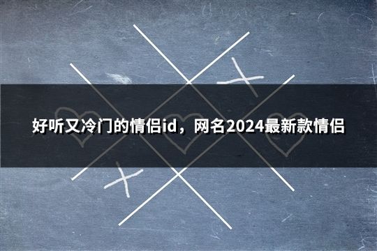 好听又冷门的情侣id，网名2024最新款情侣(120对)