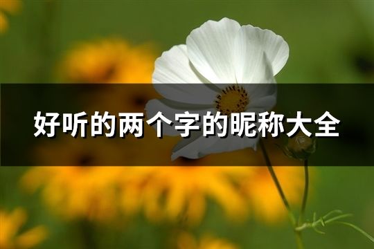 好听的两个字的昵称大全(精选106个)